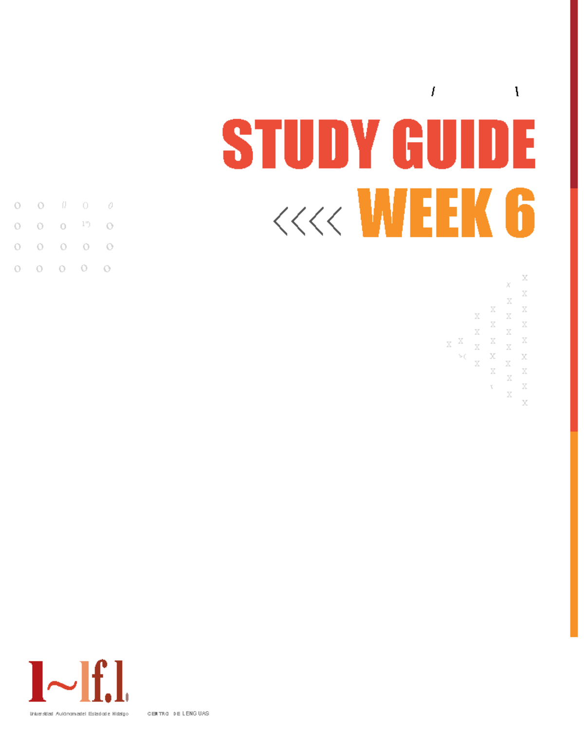 Study guide week 6 - ingkes