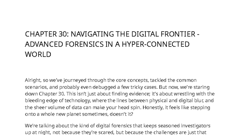 Digital Forensics in the Modern Era (11) - CHAPTER 30: NAVIGATING THE ...