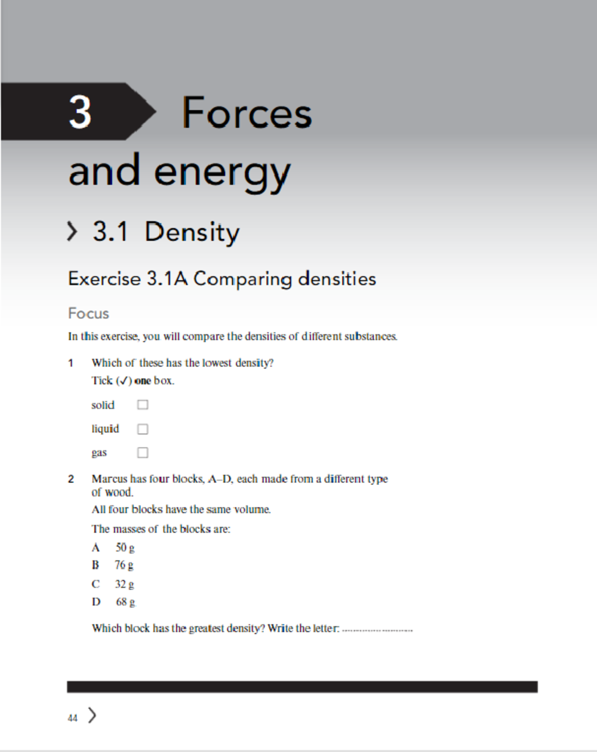 Density Worksheet: Comparing and Calculating Densities - Studocu
