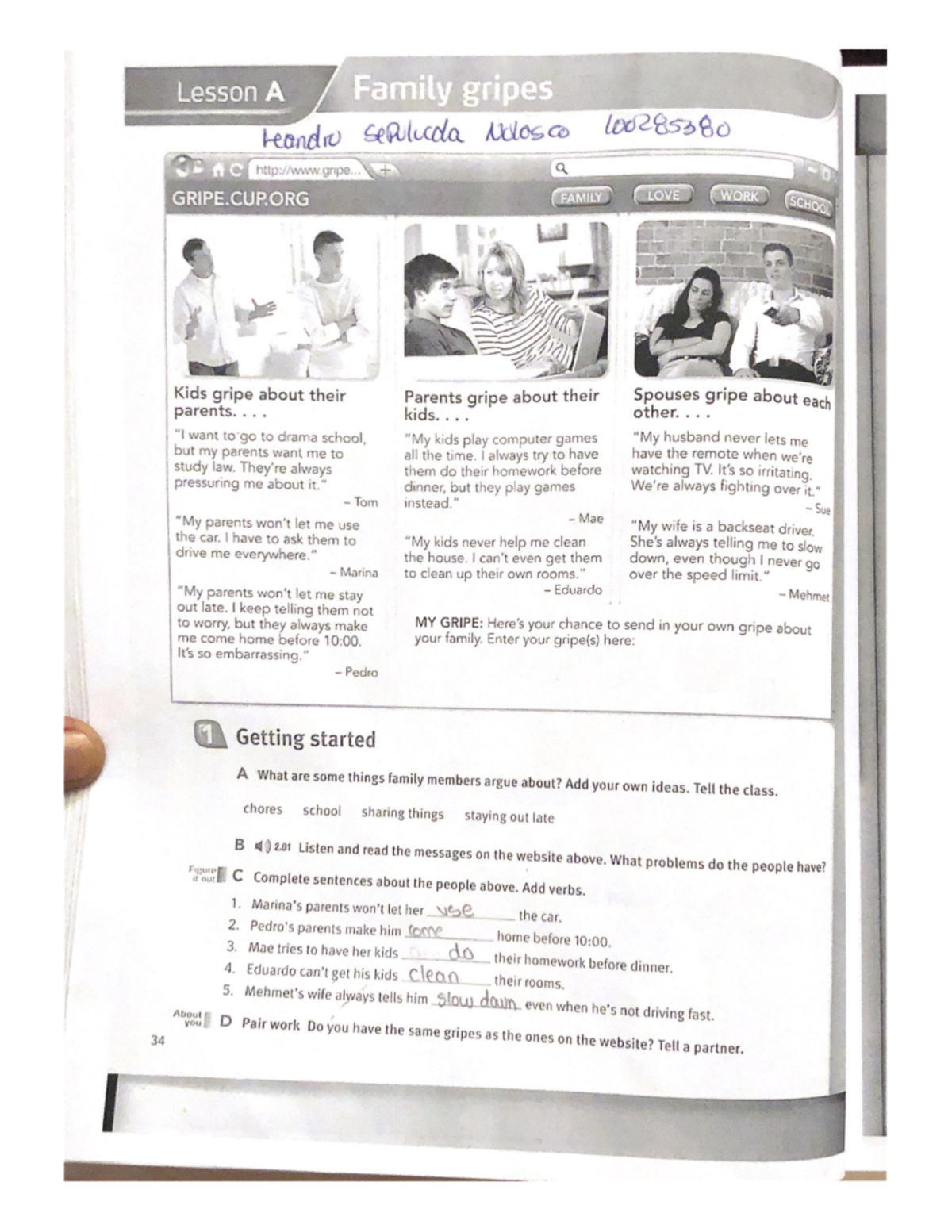 Unit 4 Lesson A Studentbook - Inglés II - Studocu