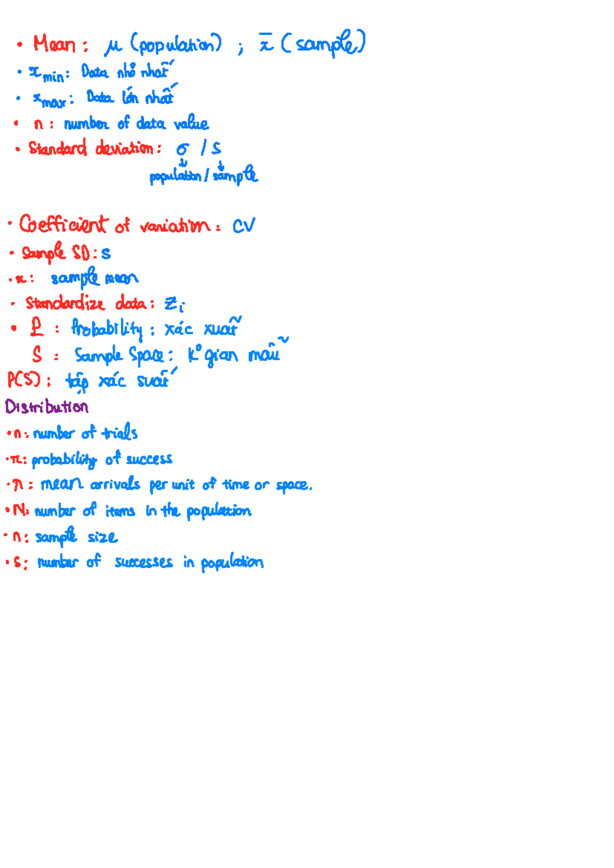 Statistical Concepts and Calculations: Mean, Variance, and Probability ...