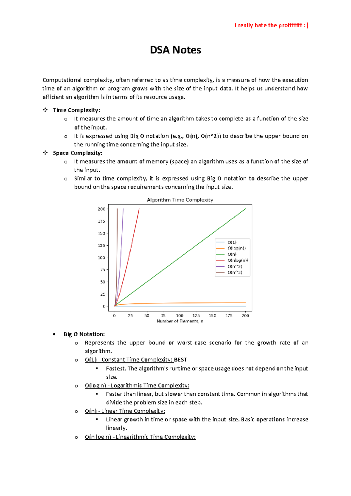 DSA 101: Comprehensive Notes on Data Structures & Algorithms - Studeersnel