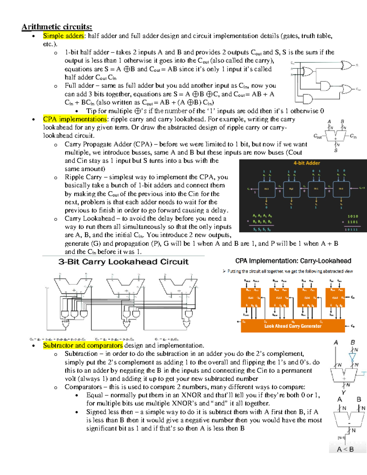Final Review: Digital Logic Practice for ECE 101 - Studocu