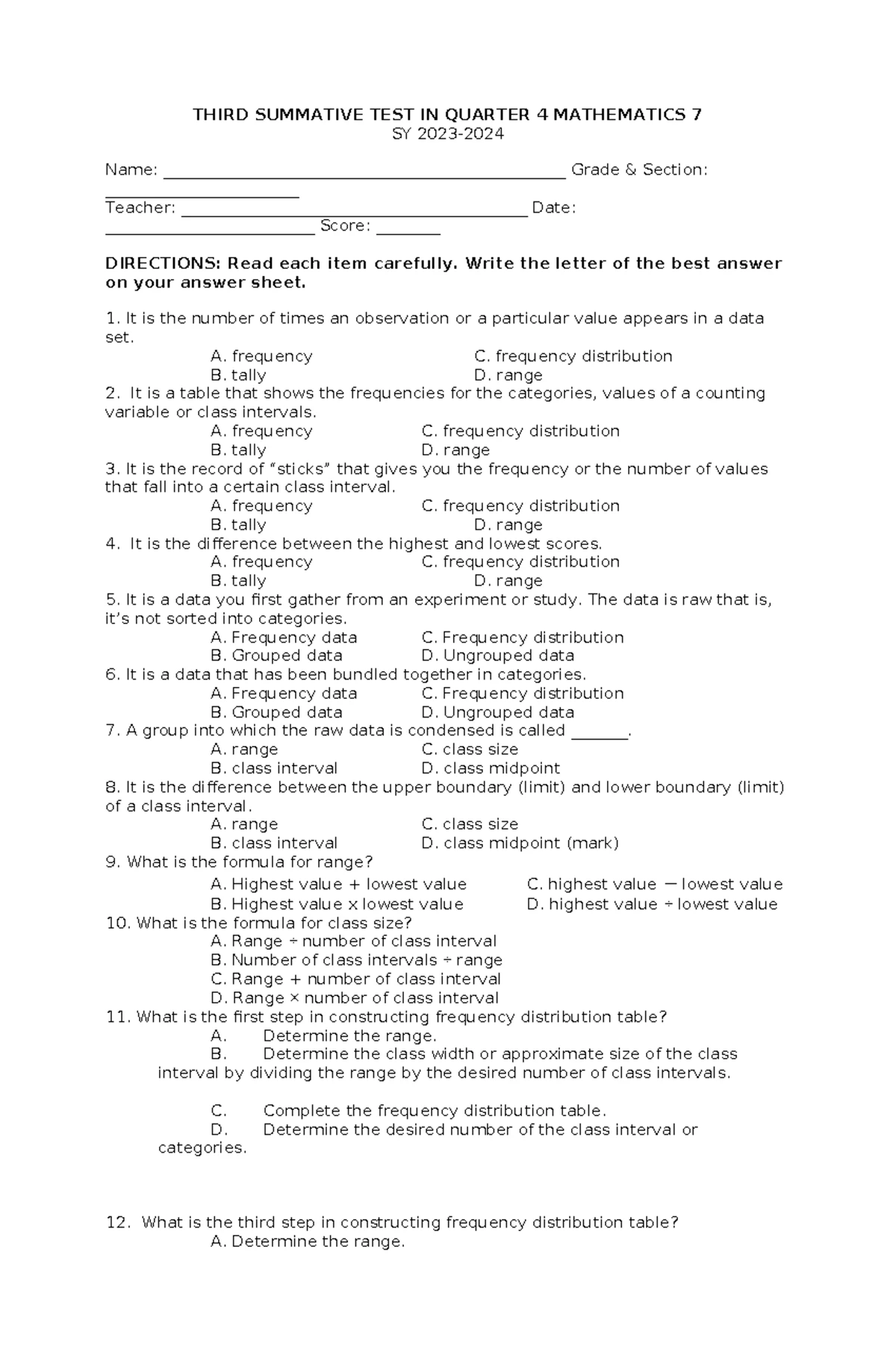 Annex C-3 COT Rating Sheet for Proficient Teacher for SY 2024-2025 - S ...