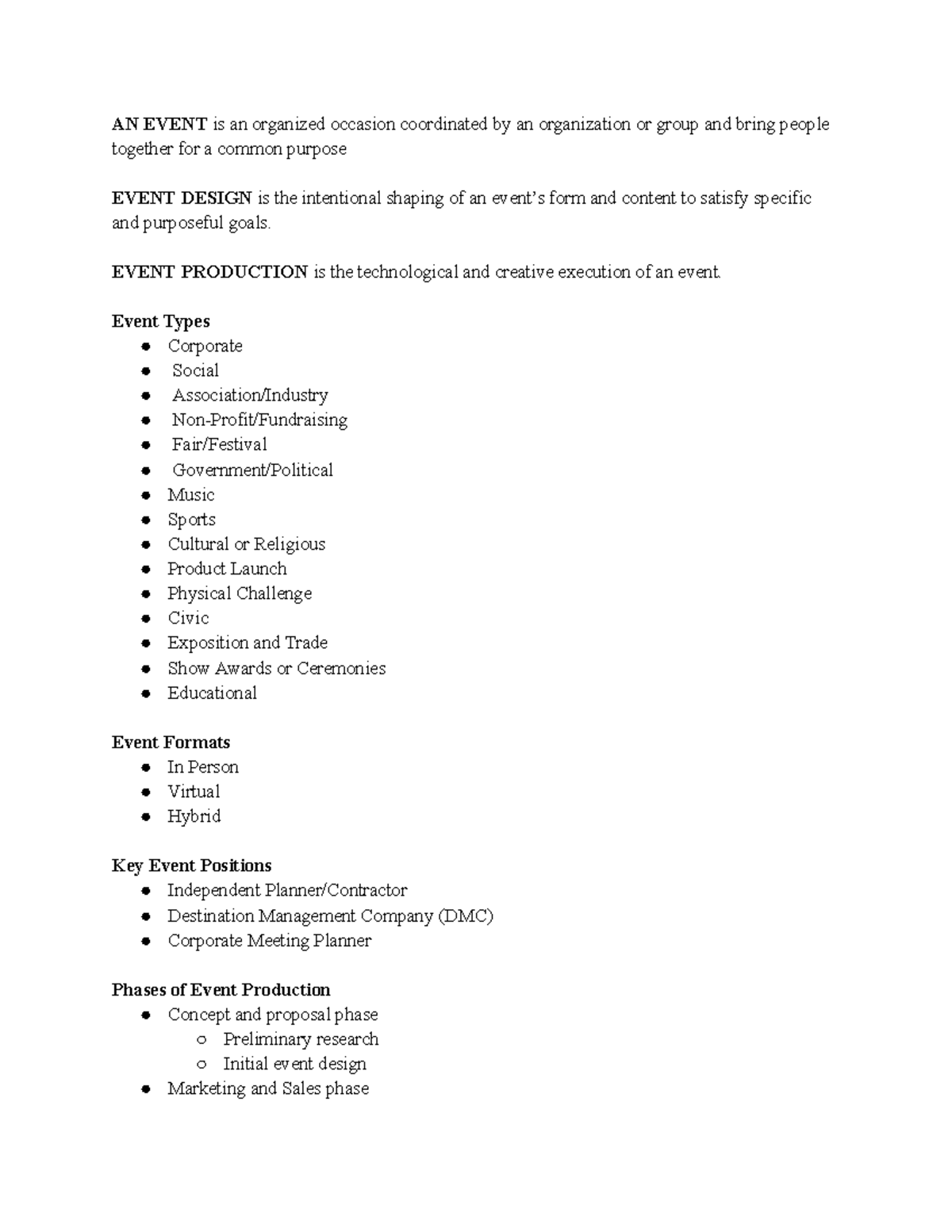 Event Planning and Design Guide: Insights for Success (Course Code ...