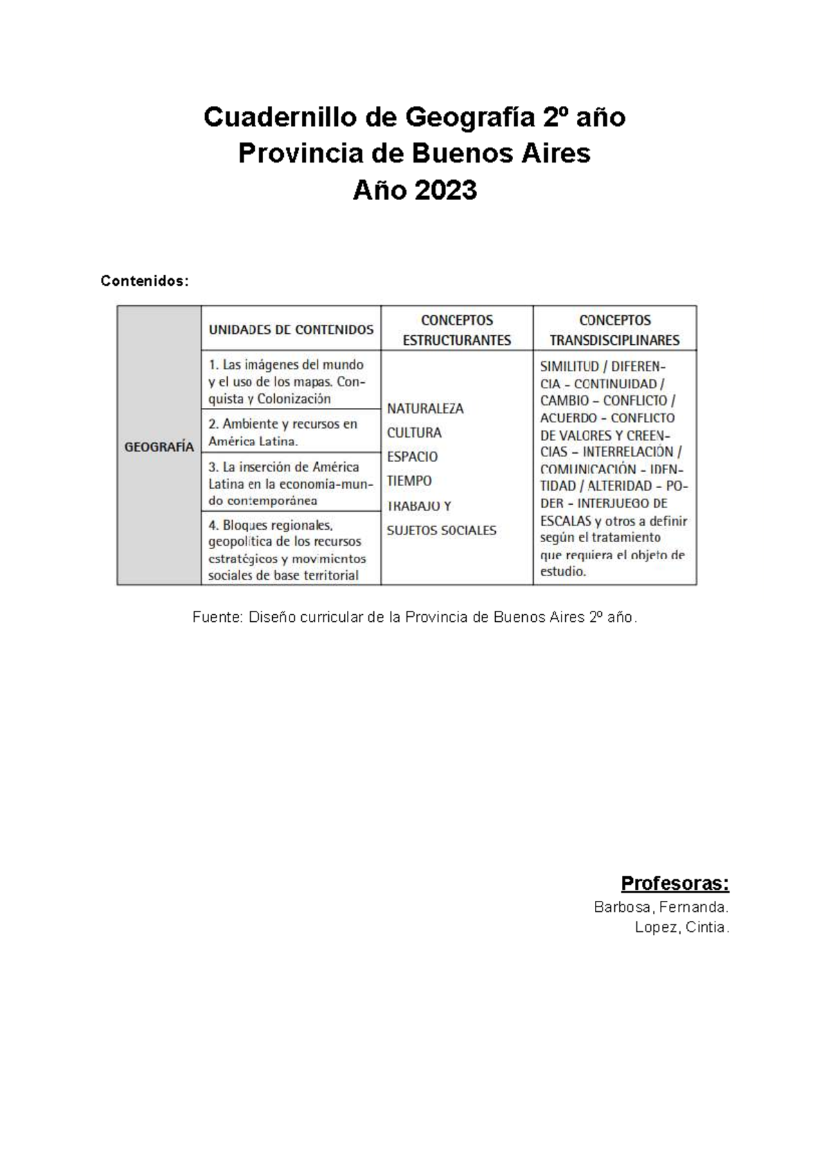 Cuadernillo de Geografía 2º Año: Contenidos y Actividades 2023 - Studocu
