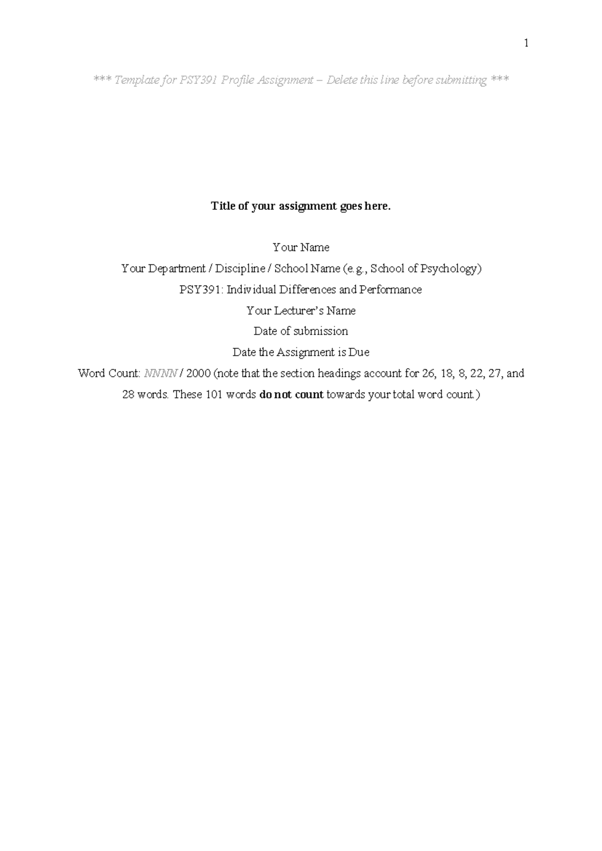 Template for PSY391 Profile Assignment for 2025 - *** Template for ...