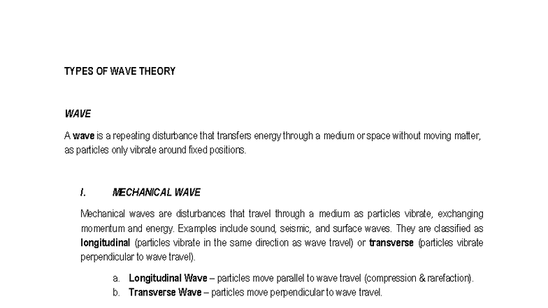 Types of Wave Theory: Mechanical, Seismic, and Electromagnetic Waves ...