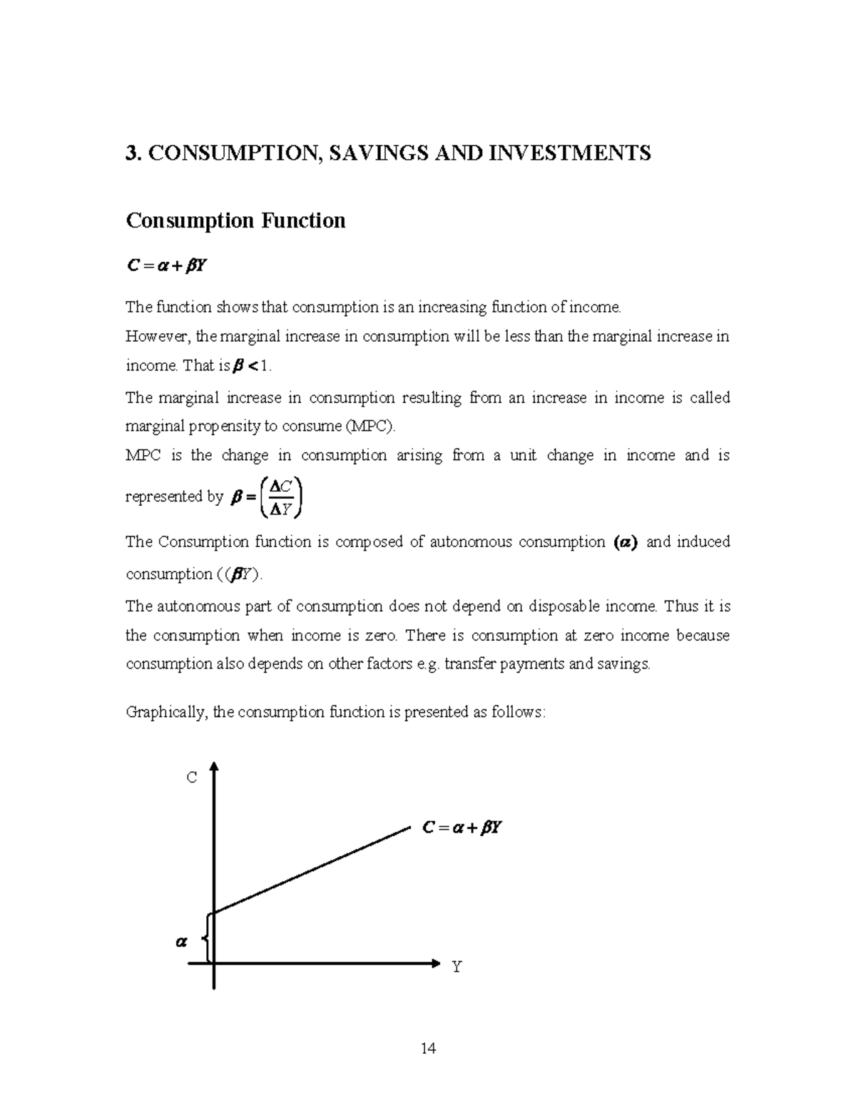 EET 101 - Chapter 3: Consumption, Savings, and Investments Notes - Studocu