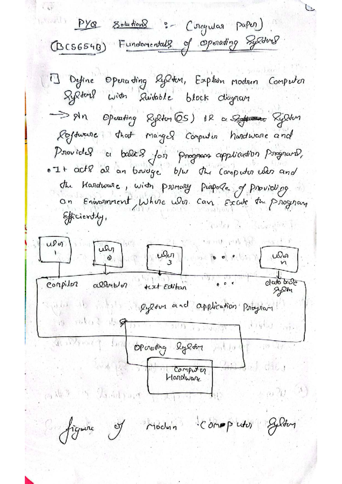 FOS Module 1 PYQ Solutions (BC5654B) - Fundamentals of Operating ...