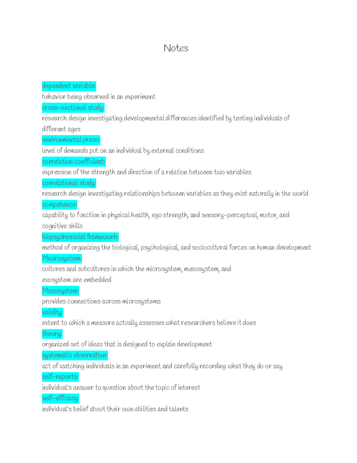 Untitled document-2 - notes module 1 - Notes dependent variable ...