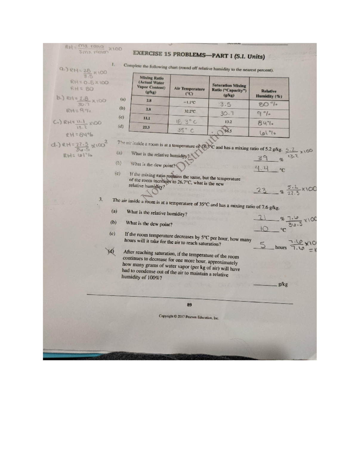 GEOG Exercise 15 Problems - rana x100 3mx ration EXERCISE 15 I (S ...