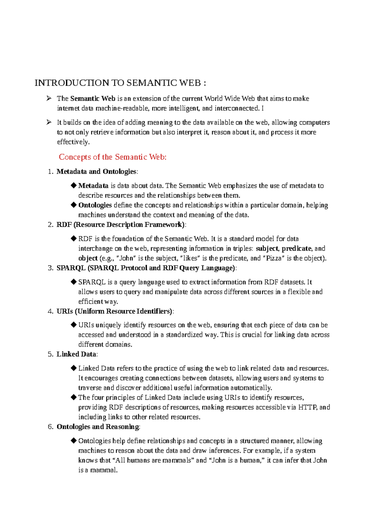 Introduction to Semantic Web: Concepts, Benefits, and Applications ...