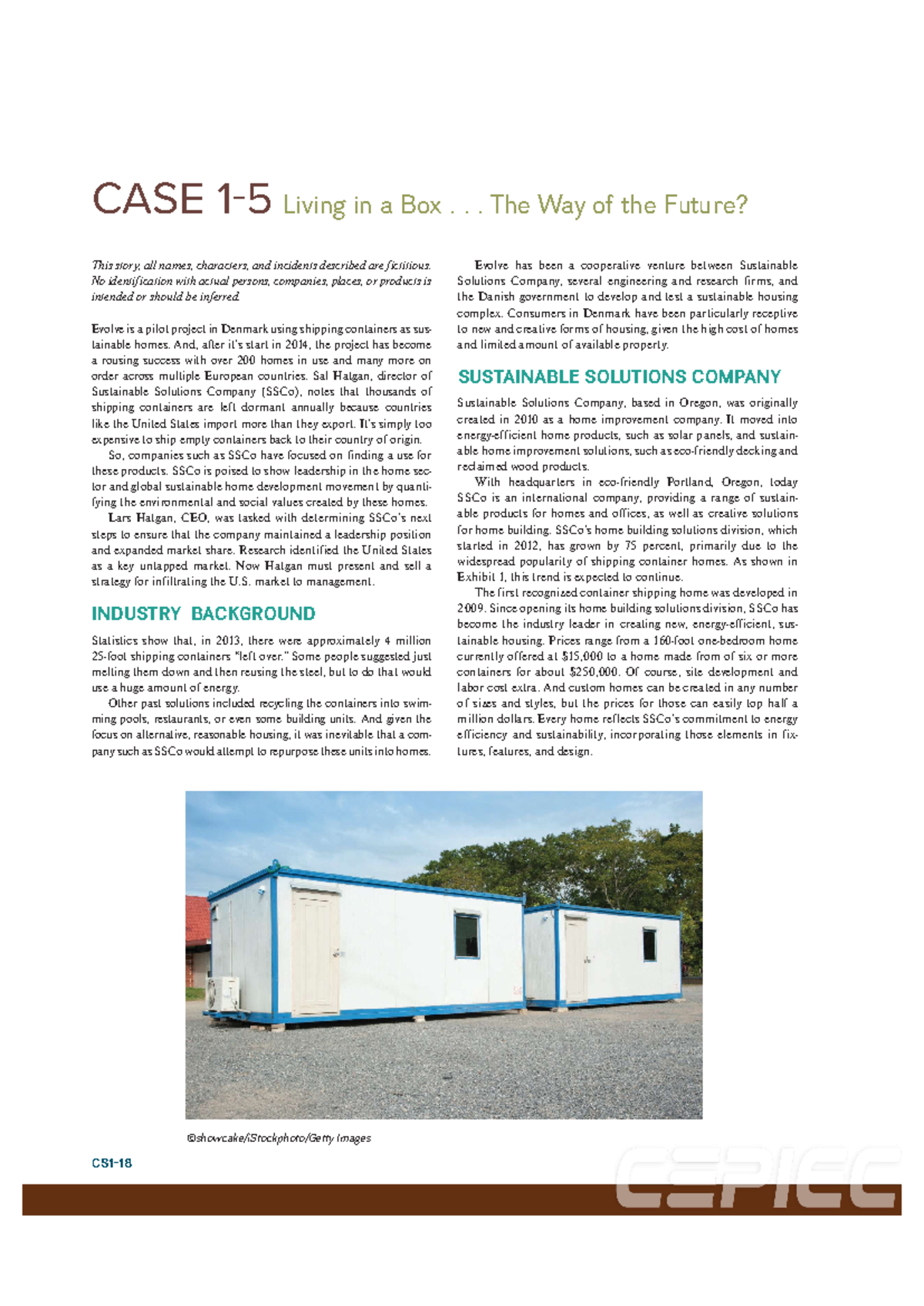CS1-5 Case Study: Sustainable Housing Solutions via Shipping Containers ...