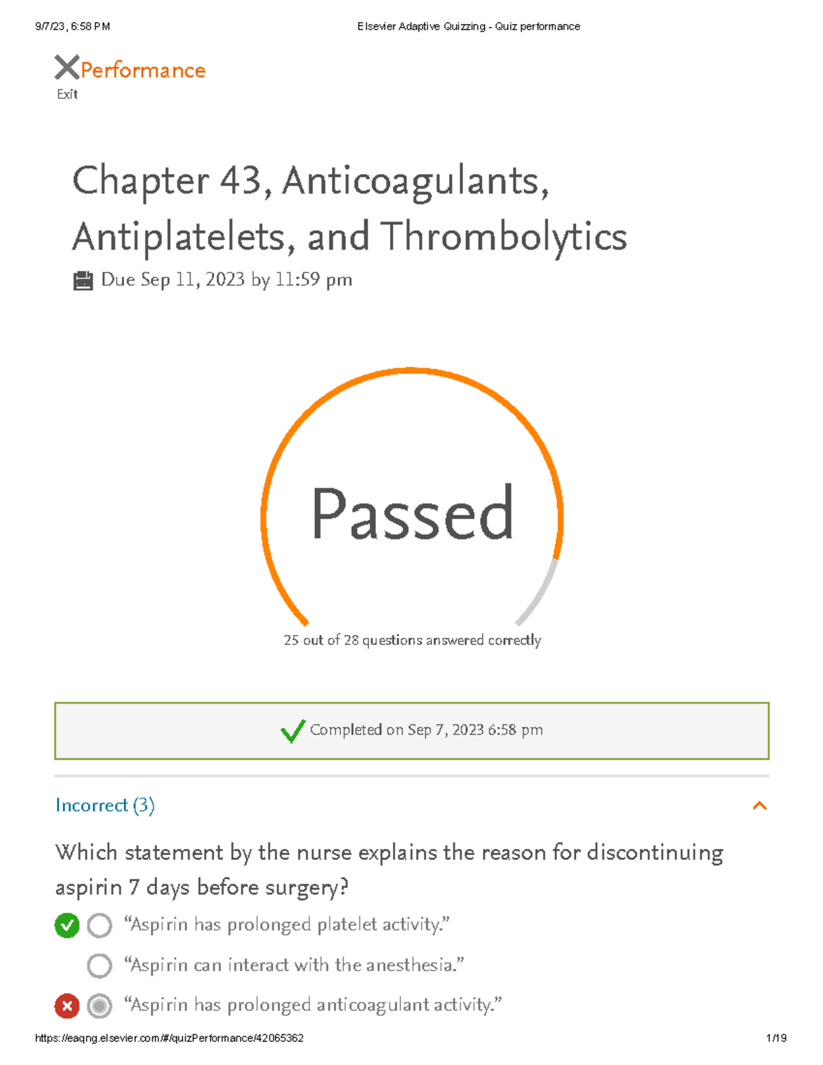 Ch. 43 Anticoagulants, Antiplatelets, & Thrombolytics Study Notes - Studocu