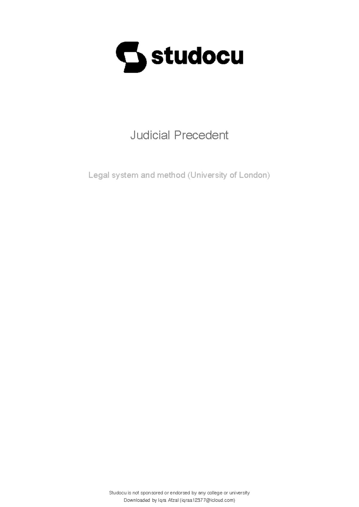 Judicial Precedent in Law and Its Impact on Judicial Decision-Making ...