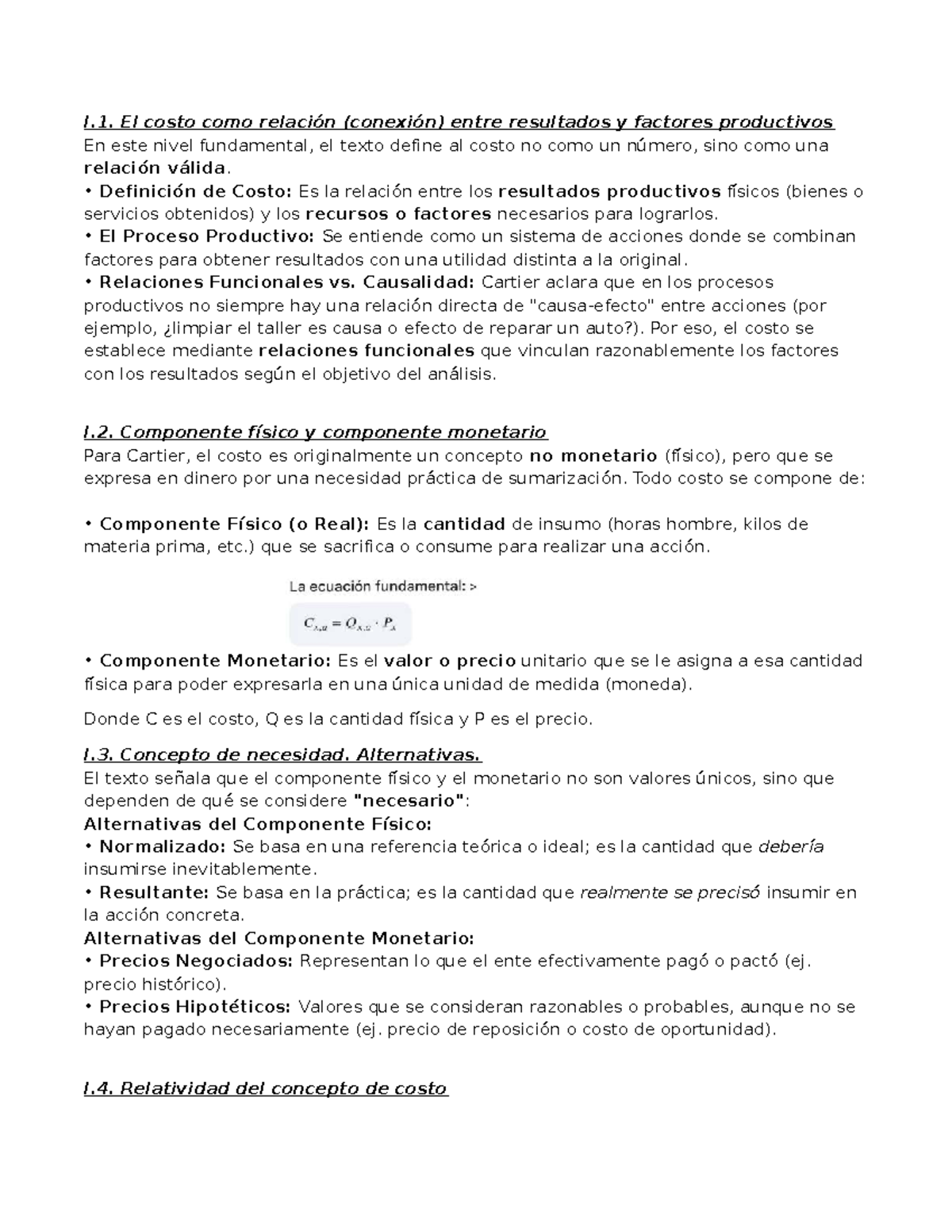 U1 CONT. DE Costos - Unidad 1: Definición y Componentes del Costo - Studocu