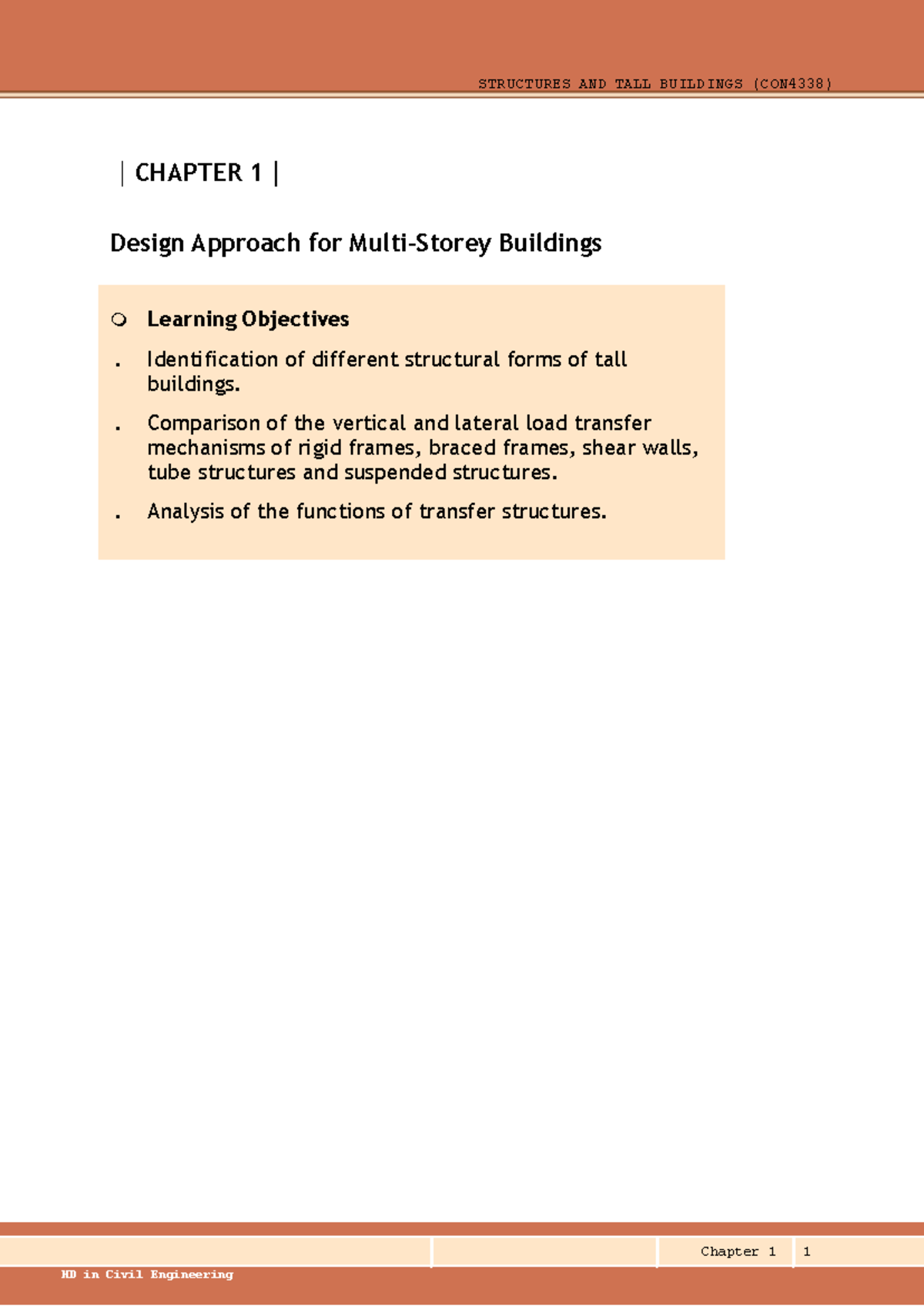 CON4338A2TO160623 HD Chapter 1: Design Approaches for Multi-Storey Buildings - Document Preview