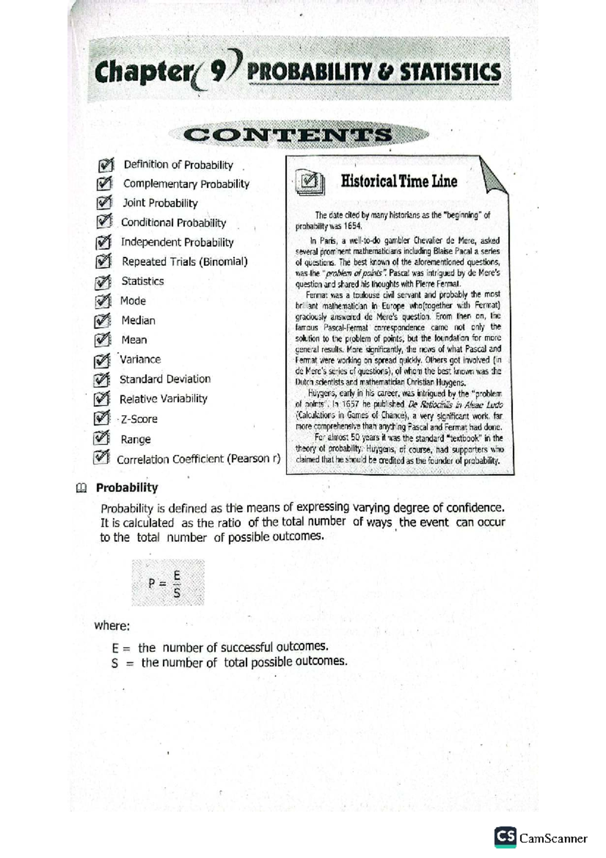 Chapter 9: Probability Statistics - Engineering Math Reviewer - Studocu