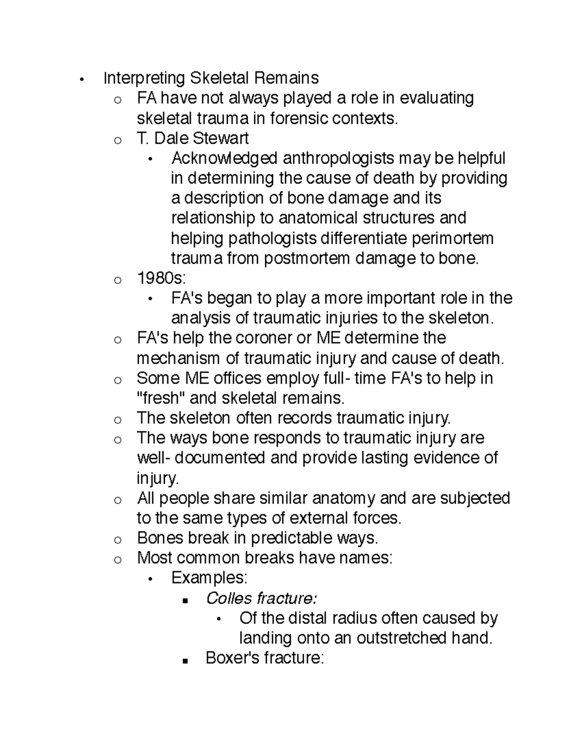 Ch 5 Notes - Summary Bare Bones - Human Osteology and Osteometry ...