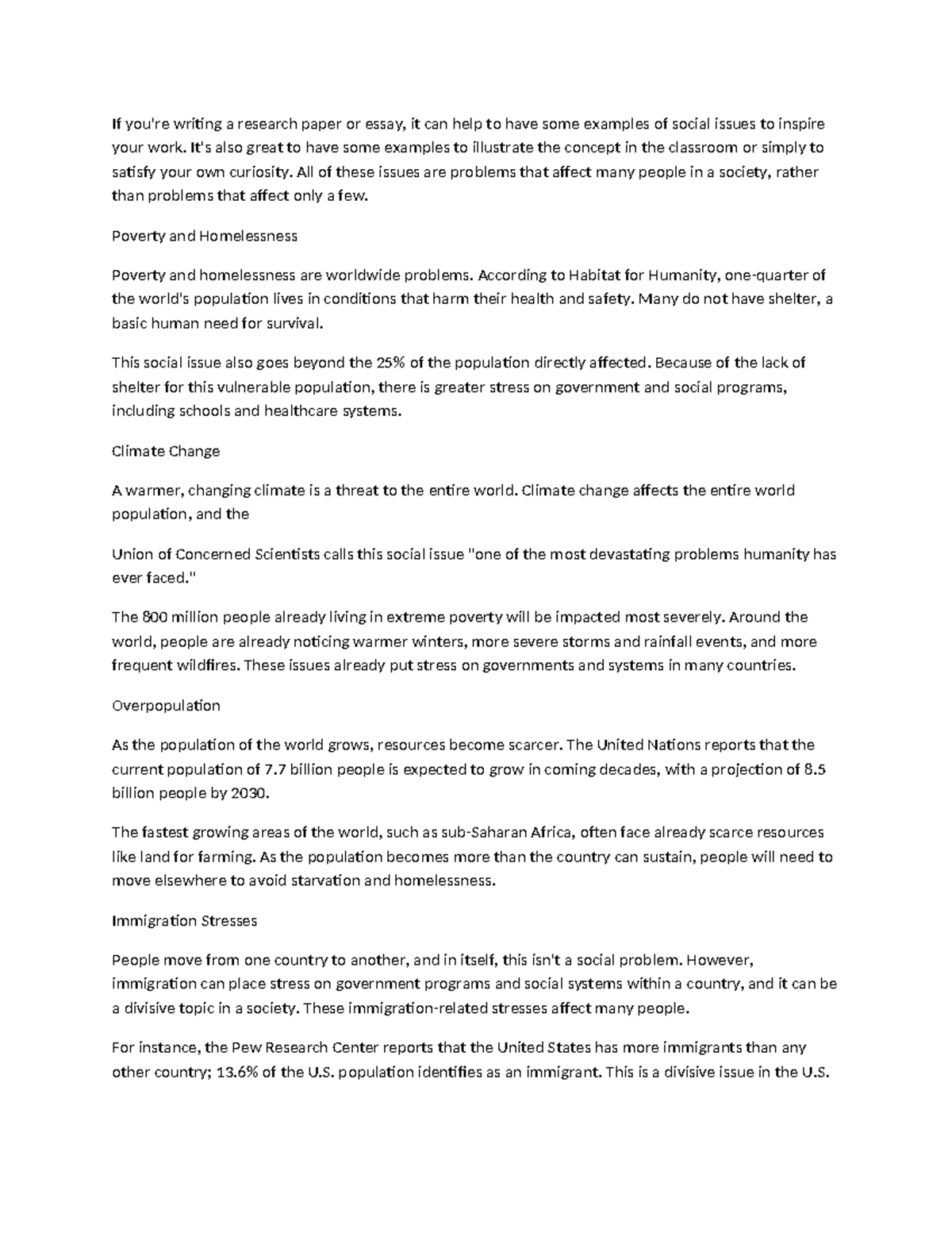 Social Issues Overview: Key Topics and Their Impacts on Society - Studocu
