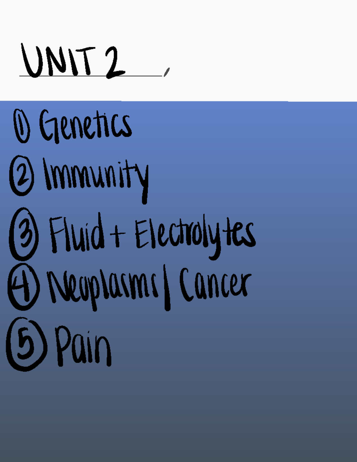 Patho Unit 2 notes for the 2nd exam - UNIT 2 ① Genetics ② Immunity ③ ...
