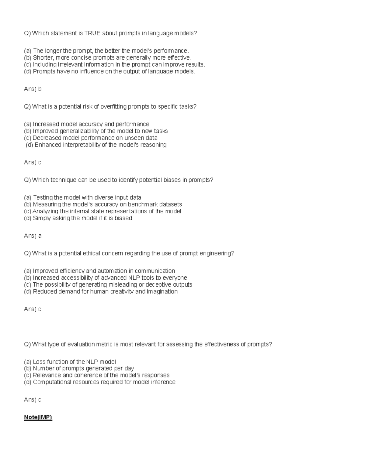 Prompt Engineering: Key Concepts and Learning Paradigms in NLP - Studocu