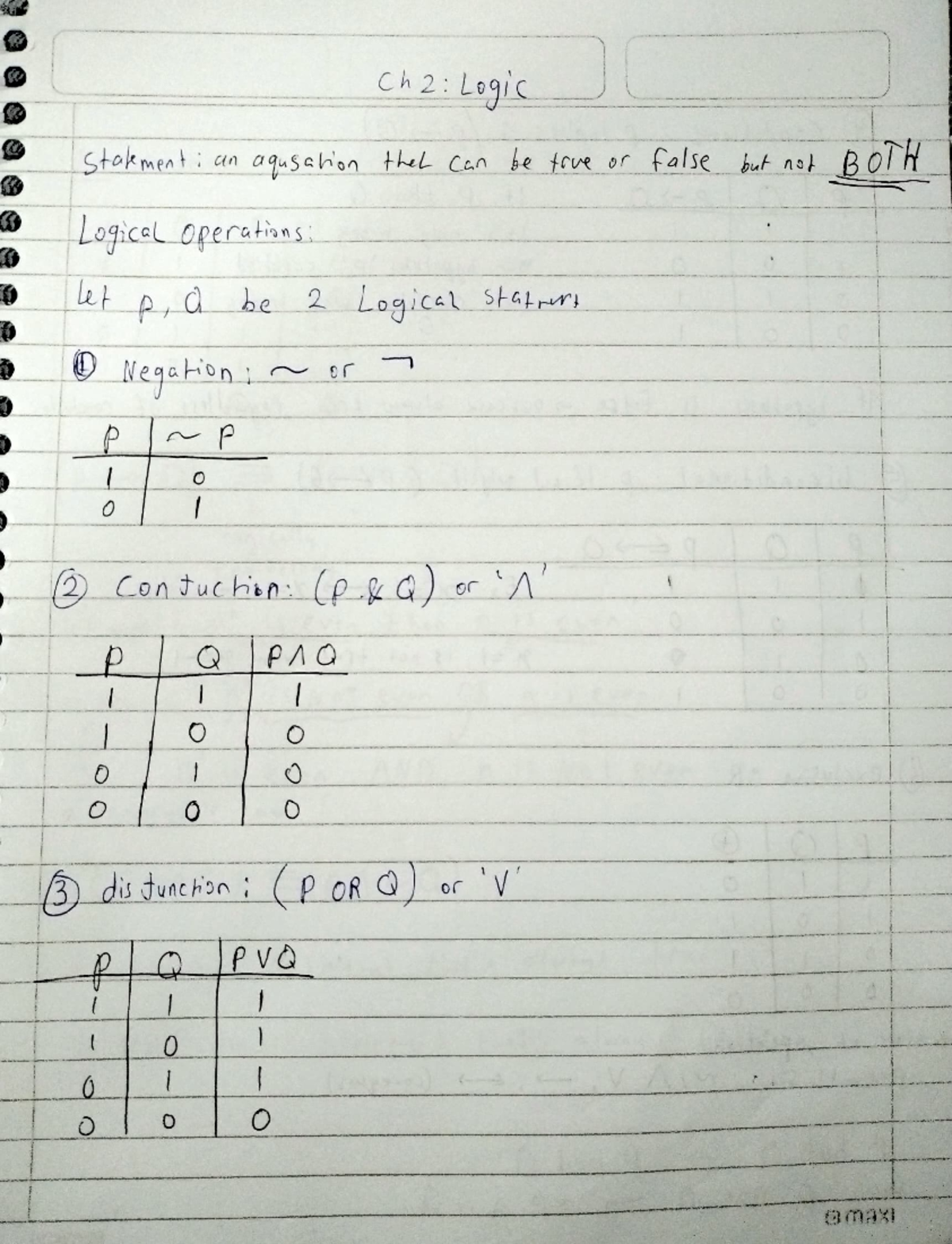 Discrete Mathematics CH2: Logic Study Notes - Studocu