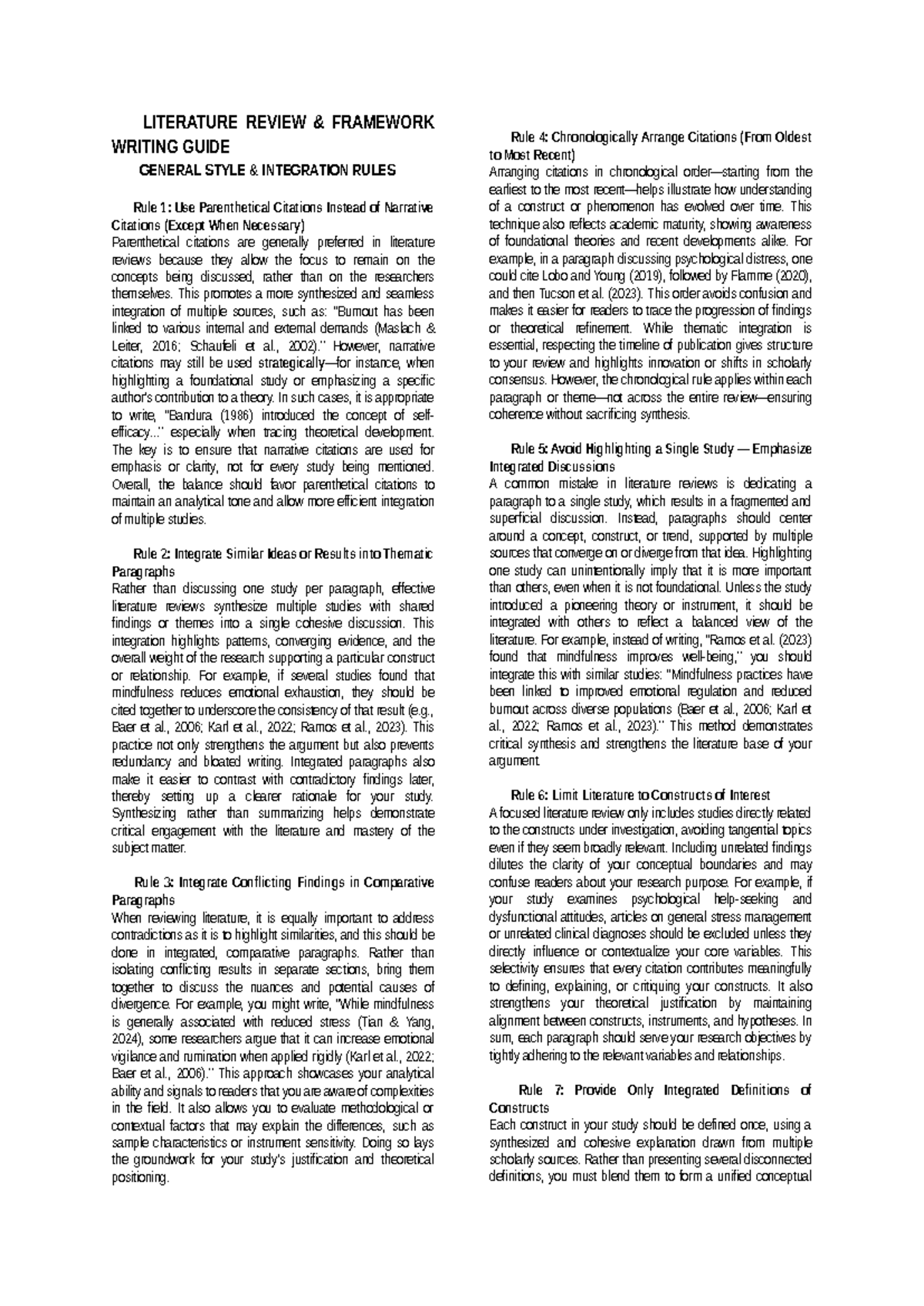 📘 Literature Review Framework: Guidelines for Effective Synthesis and ...