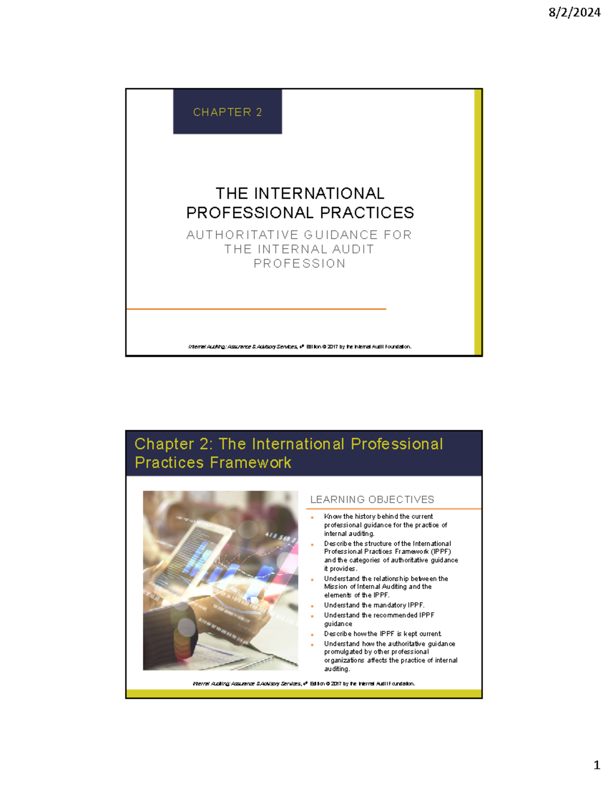 Chapter 2: The International Professional Practices Framework (IA ...