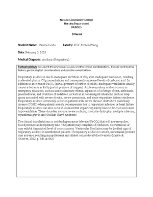 D record Template - Nassau Community College Nursing Department NUR D ...
