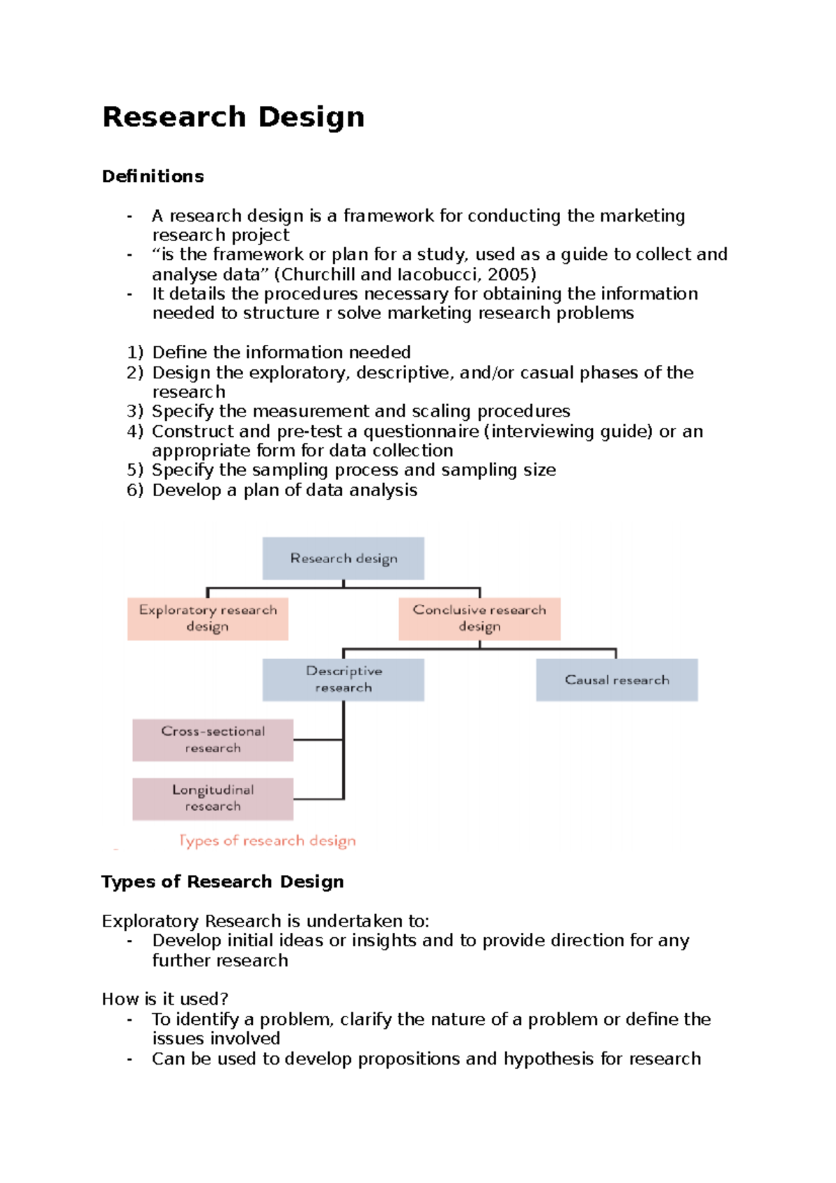 Research Design - Lecture notes 4 - Research Design Definitions A ...