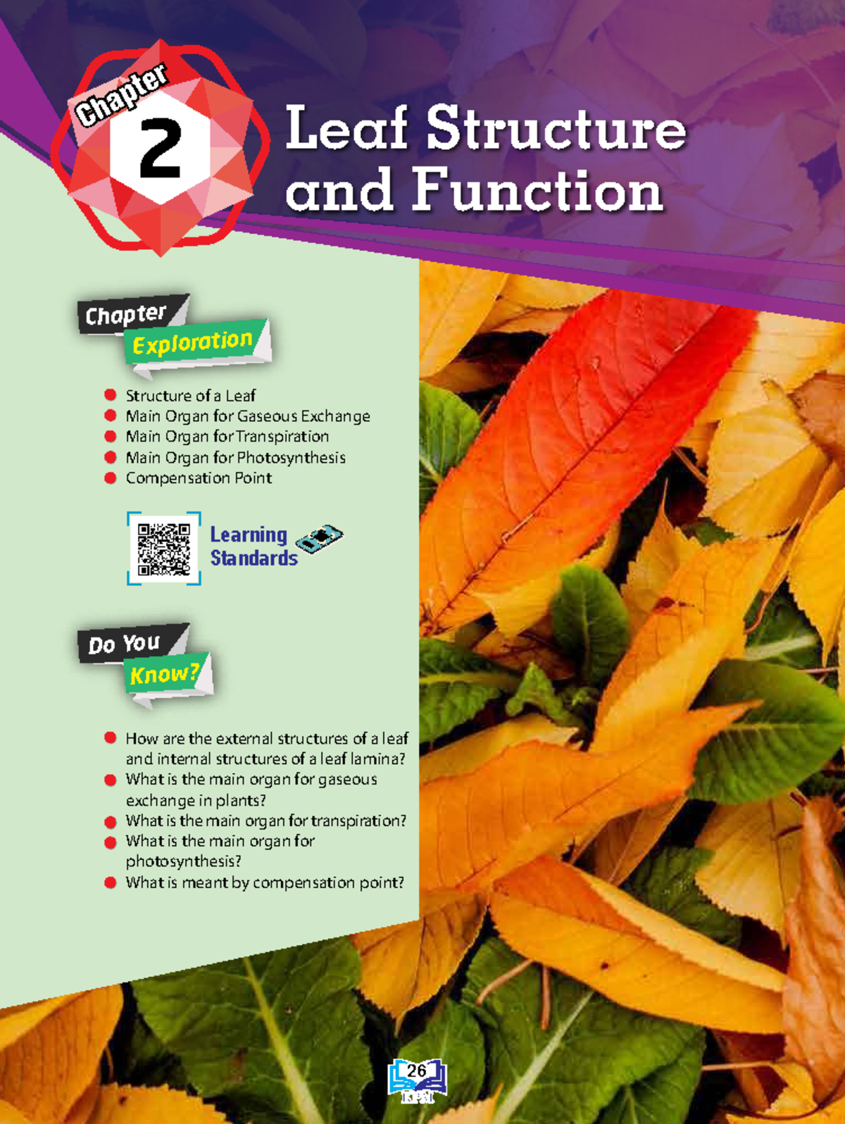 KSSM Form 5 Biology: Chapter 2 - Leaf Structure and Function - Studocu
