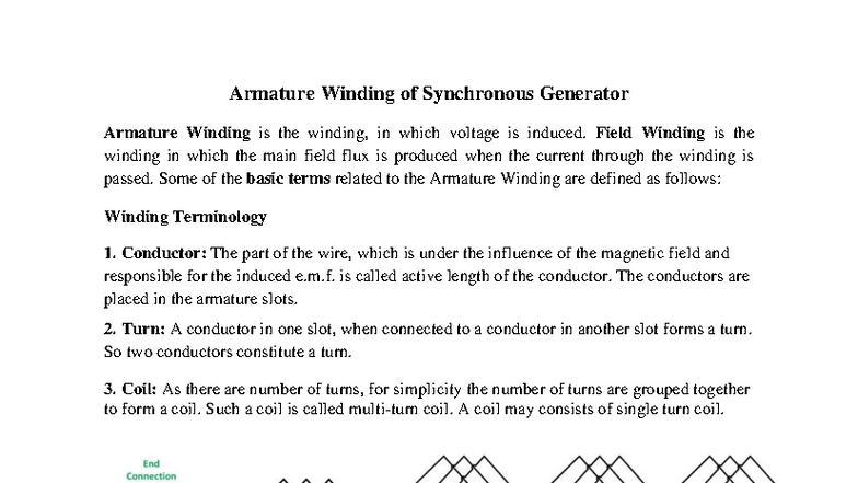 Armature winding - Electrical machine - Armature Winding of Synchronous ...