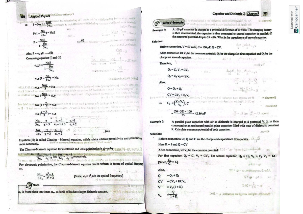 Capacitor and Dielectric: Chapter 5 Numerical Problems - Studocu