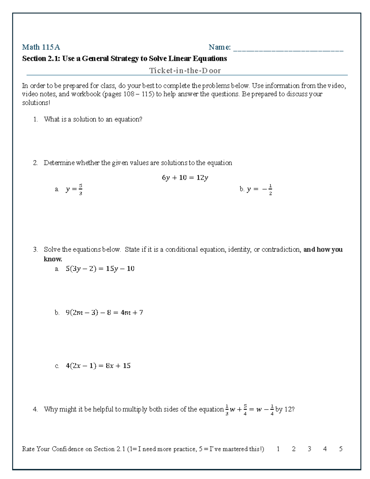 Math 115A Final Exam: Solving Linear Equations Strategies - Studocu