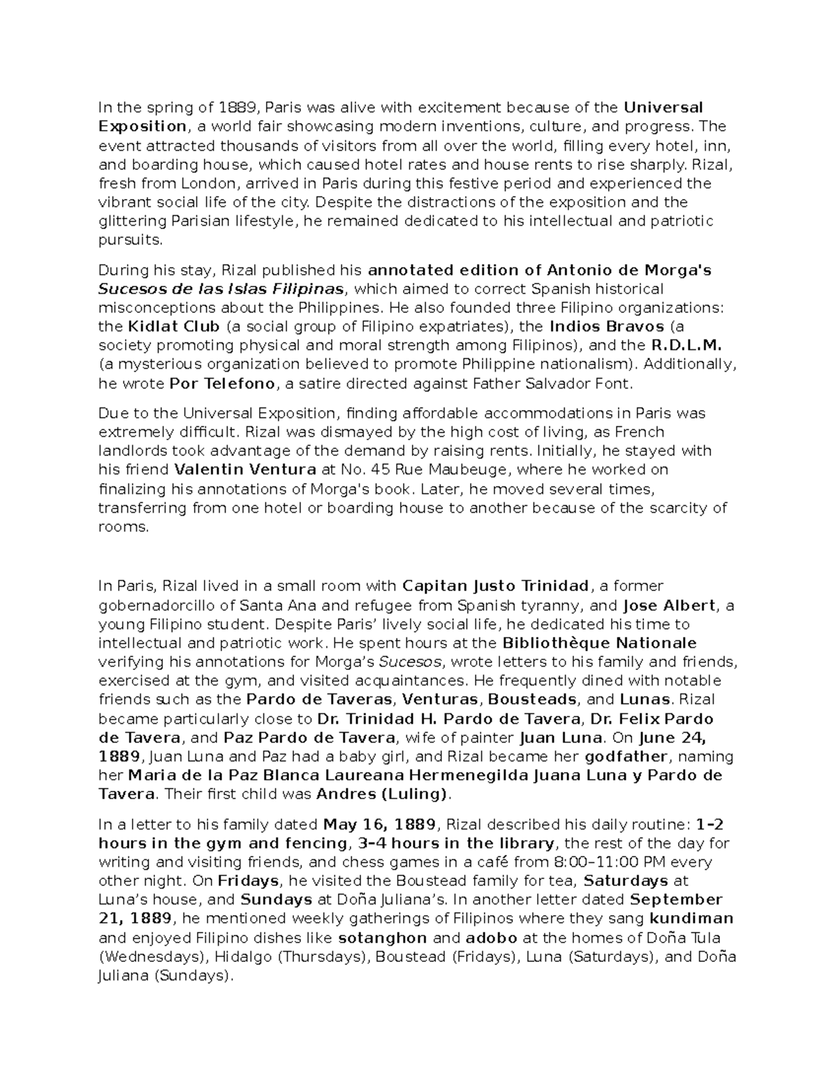 Chapter 15: Rizal's Parisian Experience During the 1889 Exposition ...
