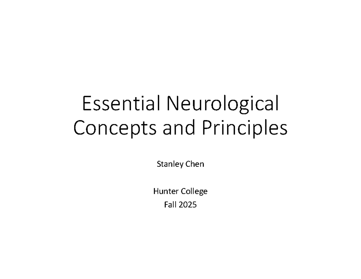 SLP 478D2B7A: Key Concepts and Disorders in Neuroscience - Studocu