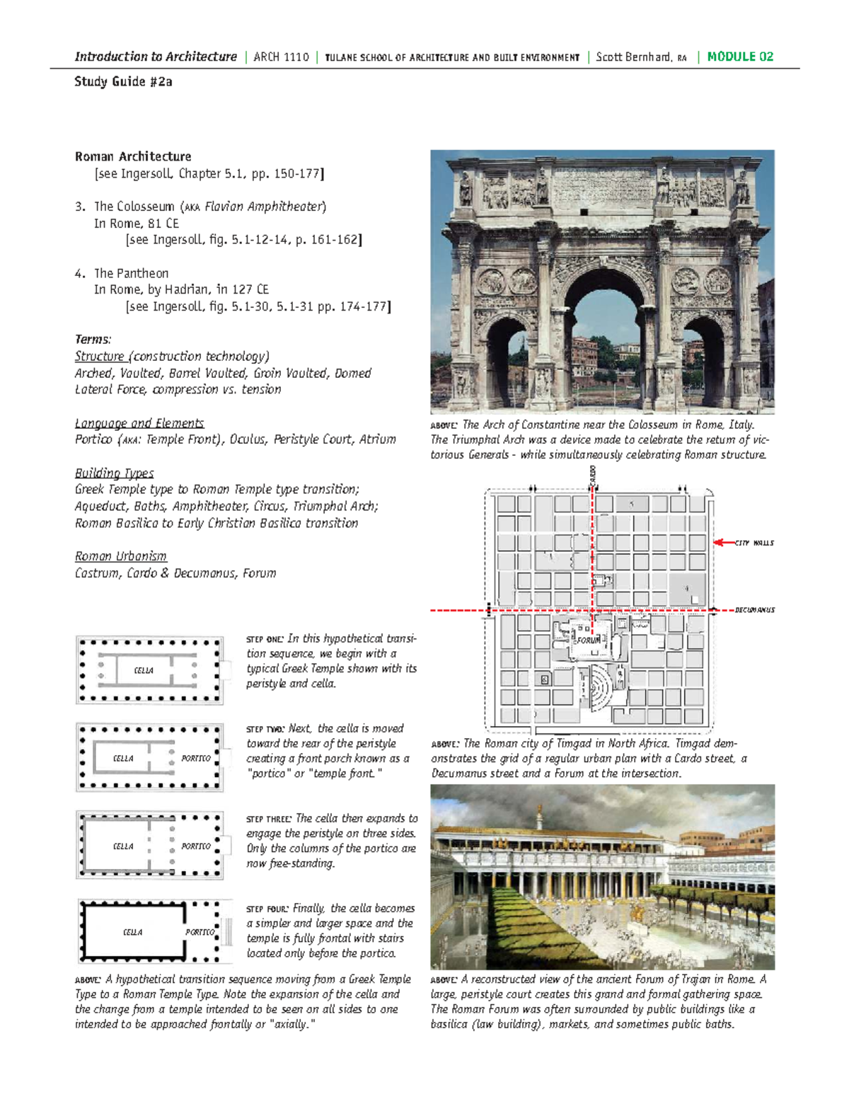 Study Guide #2: Roman Architecture Overview | ARCH 1110 - Studocu