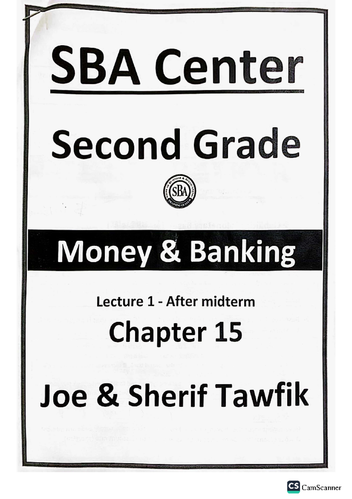 Money & Banking CH 15 - Lecture Notes on Money Supply Process - Studocu