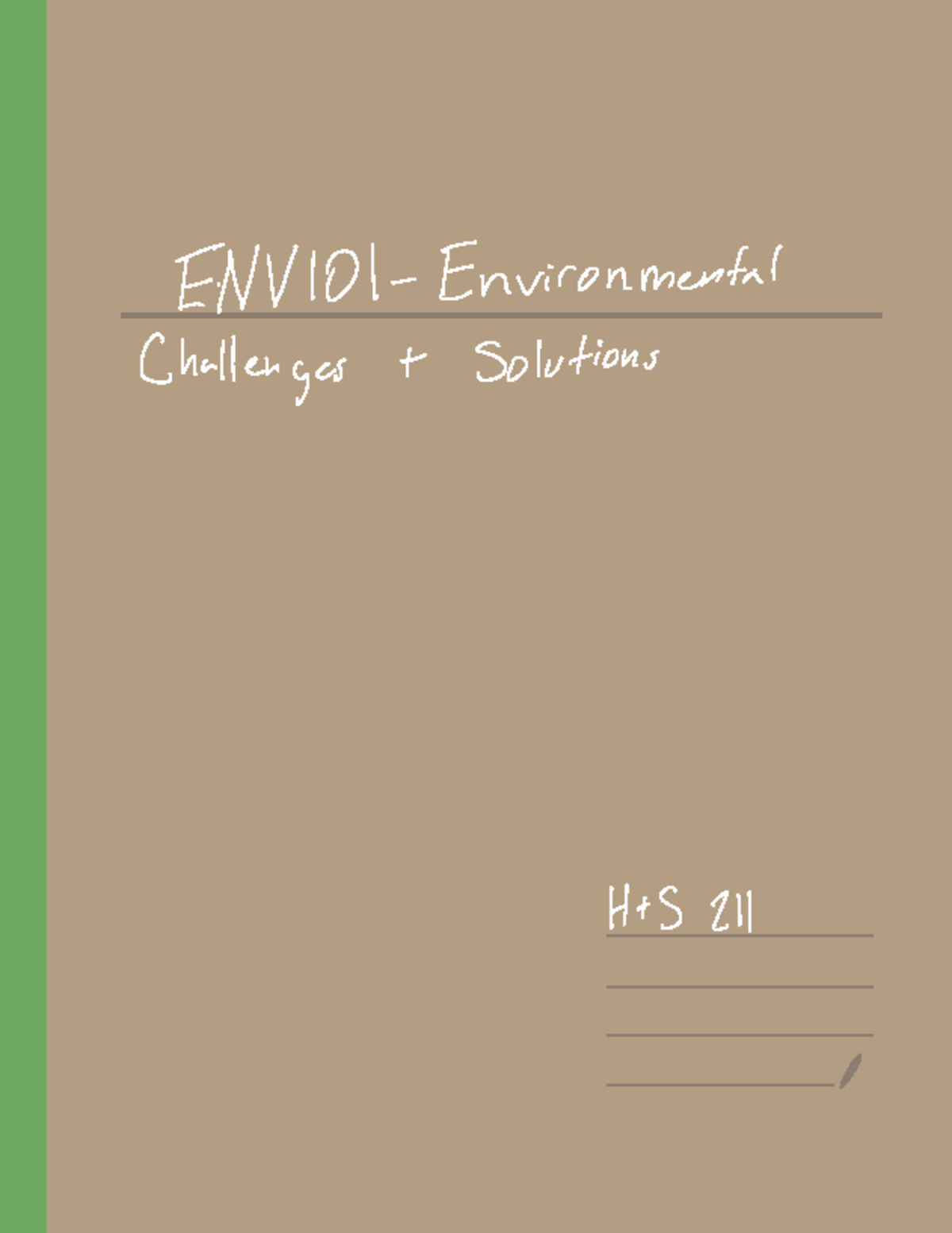 ENV 101 Lecture Notes on Environmental Challenges & Solutions - Studocu