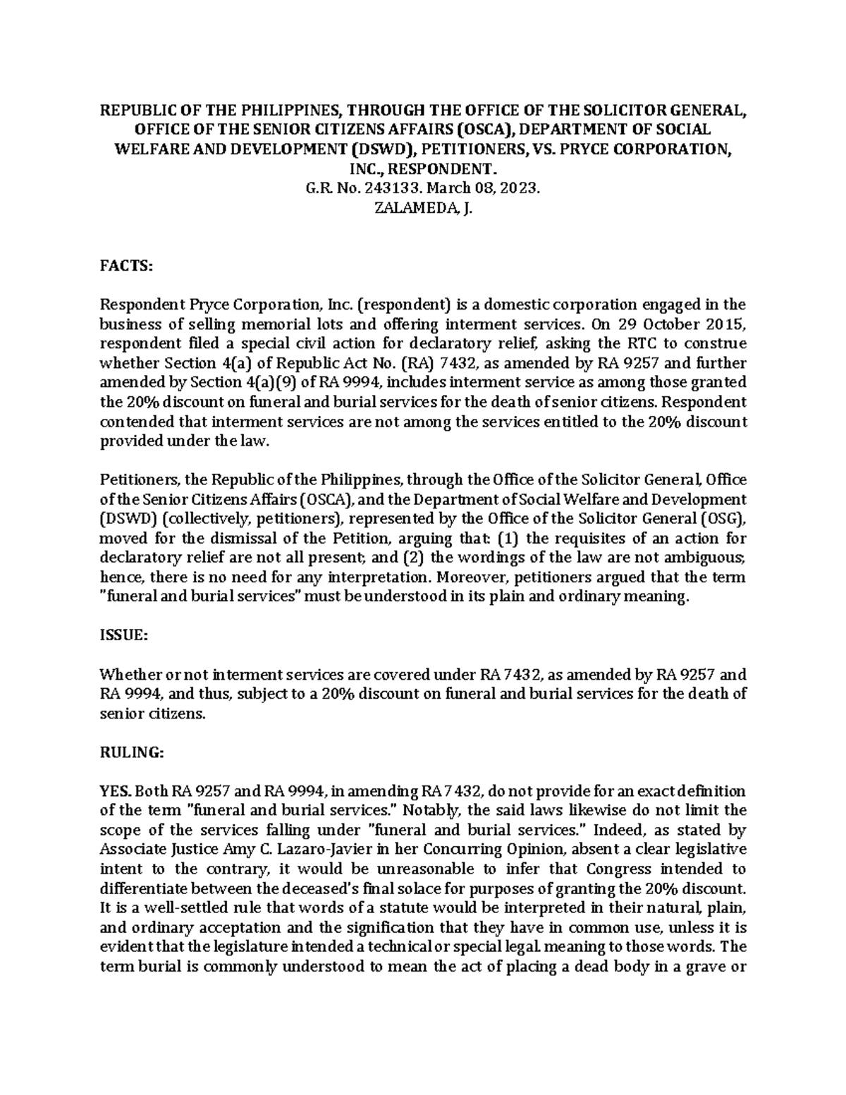 87. Calilung vs. Datumanong (Manantan) - Legal Digest on RA 9225 - Studocu