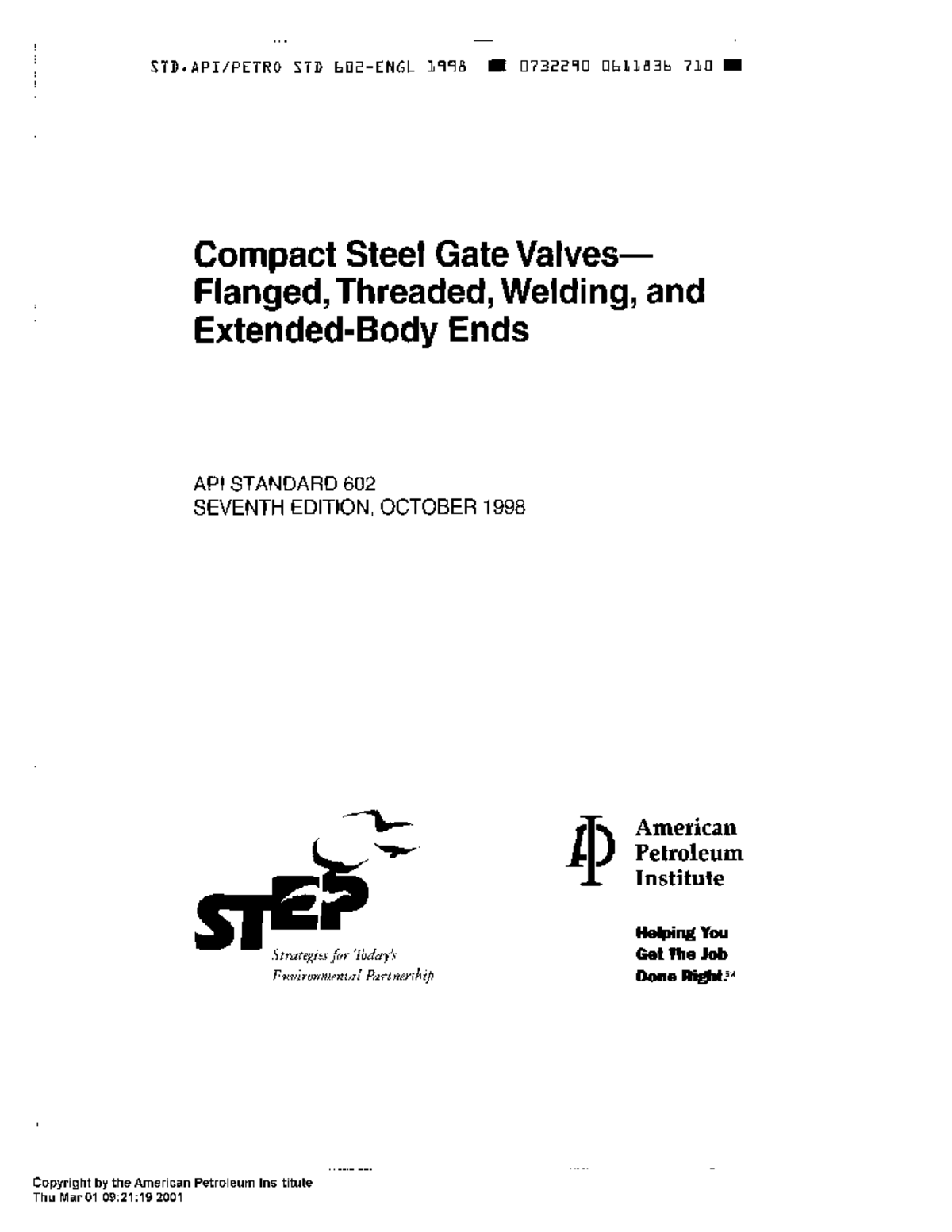 API 602 - Compact Steel Gate Valves: Standards & Specifications - Studocu