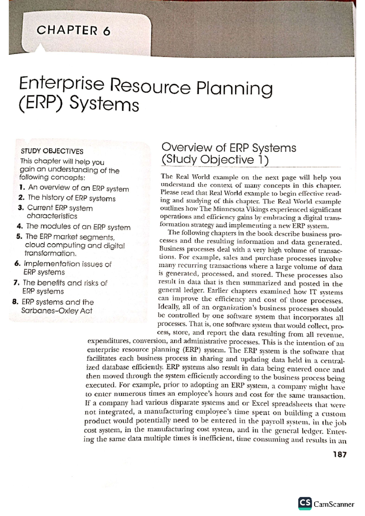 ERP SYstems - Details about erp system - CHAPTER 6 Enterprise Resource ...