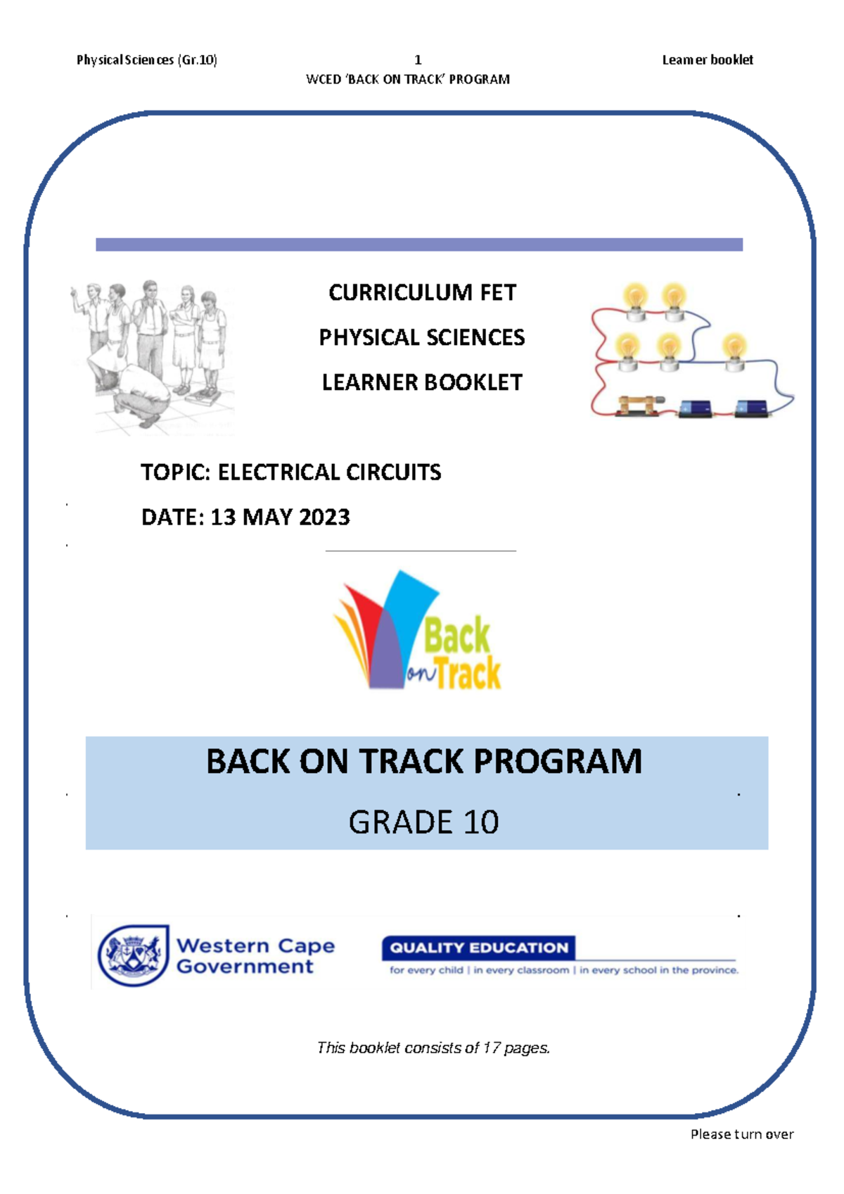 BOT (Gr.10) Learner Booklet on Electrical Circuits for Exam Prep - Studocu