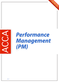 PM - F5 - ACCA - Performance Management - Studocu