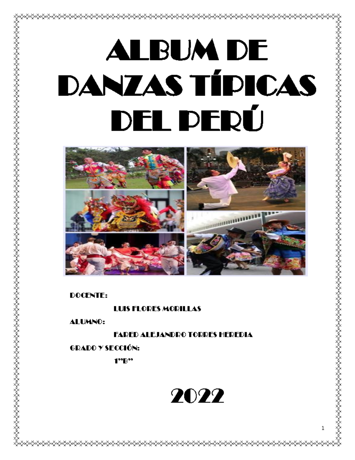 Álbum de Danzas Típicas del Perú: Costa, Sierra y Selva 1B - Document Preview