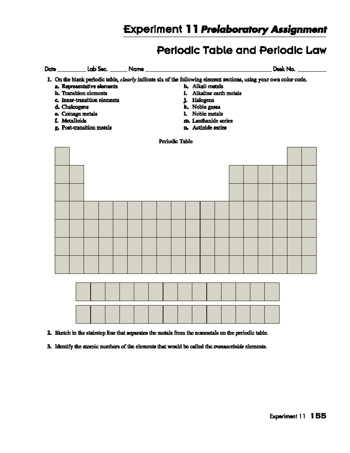 CHEM Lab 11: Prelaboratory Preparation and Guidelines - Studocu