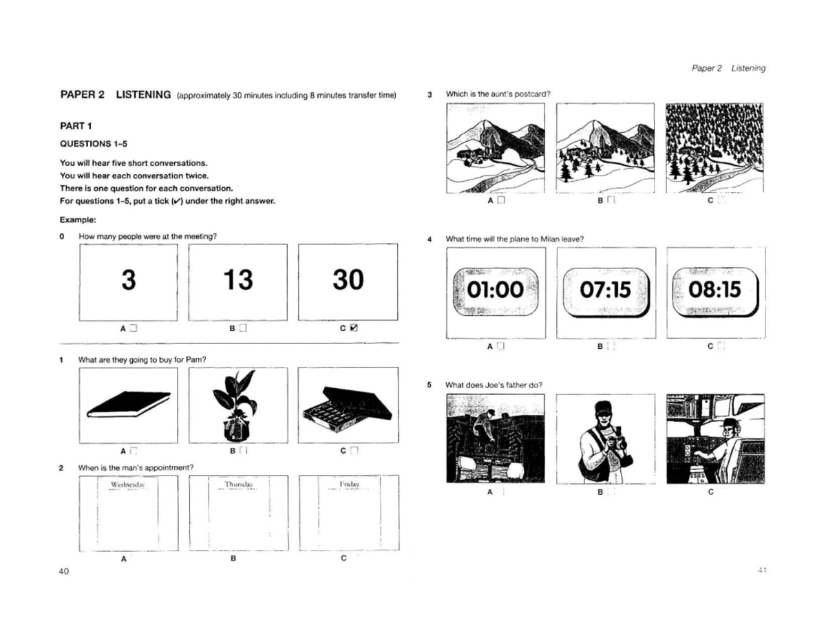 Paper 2 Listening Practice - Listening Test & Speaking Guide - Studocu
