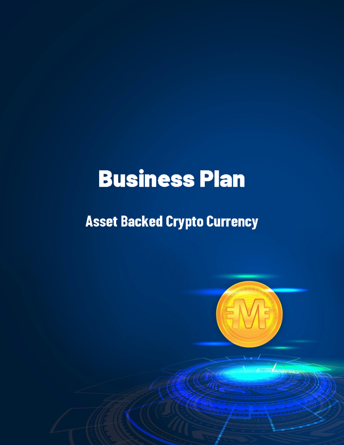 Sample Business Plan for Asset-Backed Cryptocurrency (Crypto 101) - Studocu